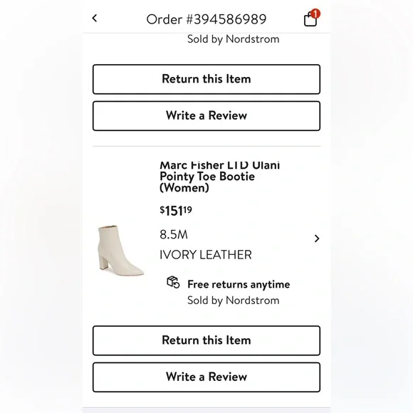 Marc Fisher Cream Heeled Boots Sleek Design - Picture 6 of 7